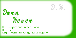 dora weser business card